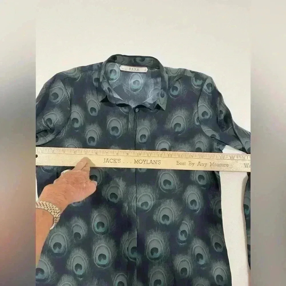 Thomas Pink Dark Patterned Button Down Shirt - image 6